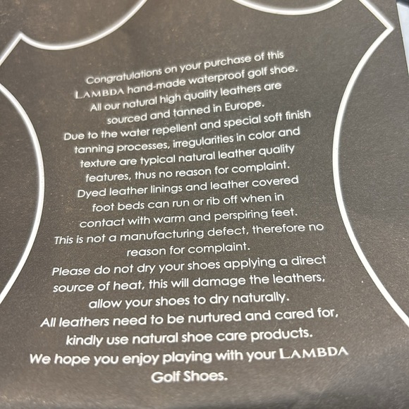 Lambda Black & White Croc Textured Genuine Leather Waterproof Golf Shoes. - Picture 7 of 8